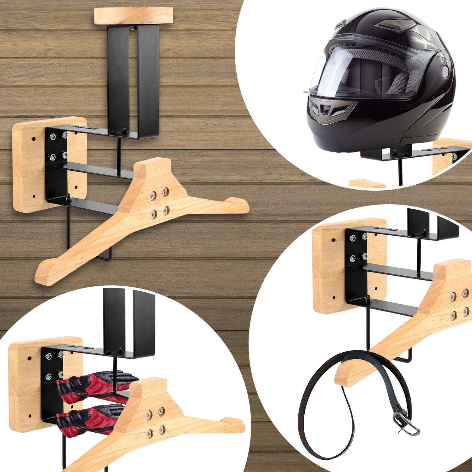 Wood Motorcycle Helmet Holder  - Home Gym Garage 리뷰 및 가격