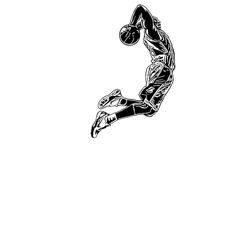 Jumping Basketball Player Wall - Home Gym Wallpaper 리뷰 및 가격