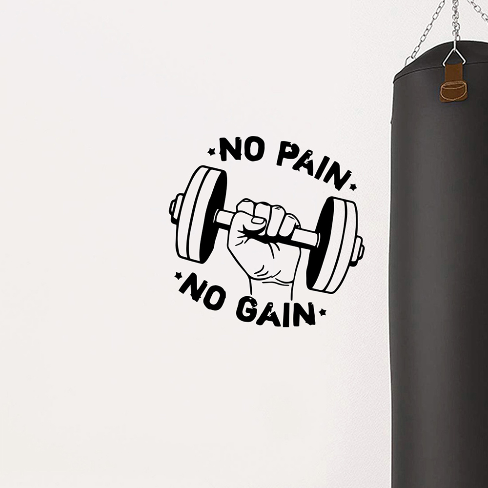 1pc no pain no gain wall stick - Home Gym Wallpaper 리뷰 및 가격