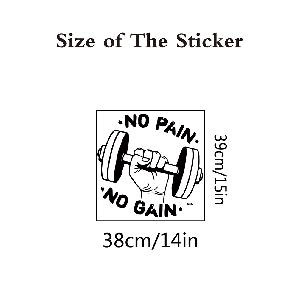 1pc no pain no gain wall stick - Home Gym Wallpaper 리뷰 및 가격