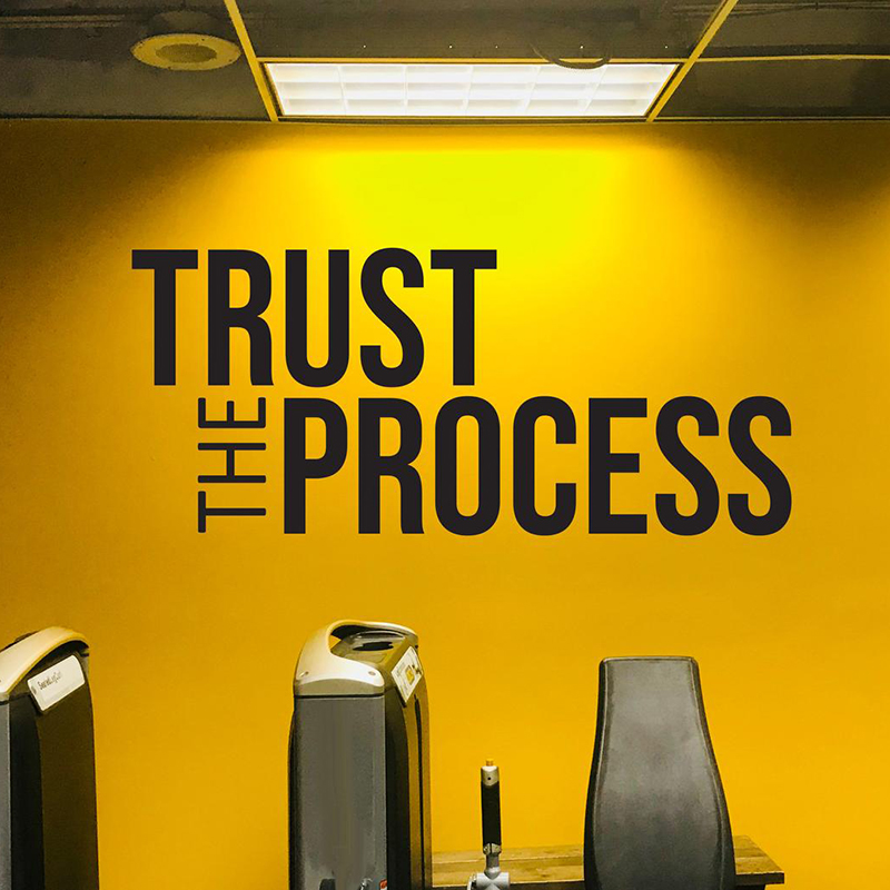 Trust The Process Wall Sticker - Home Gym Wallpaper 리뷰 및 가격