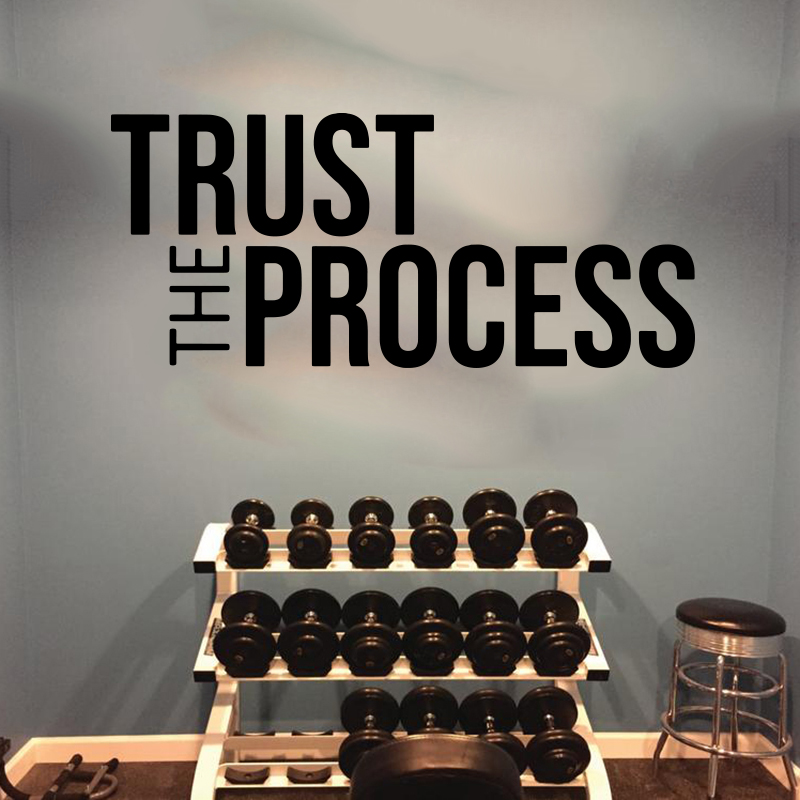 Trust The Process Wall Sticker - Home Gym Wallpaper 리뷰 및 가격