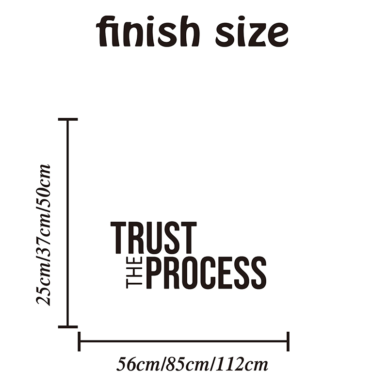 Trust The Process Wall Sticker - Home Gym Wallpaper 리뷰 및 가격