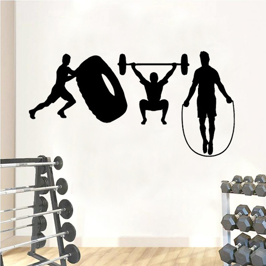 Crossfit Wall Sticker GYM Fitn - Home Gym Wallpaper 리뷰 및 가격