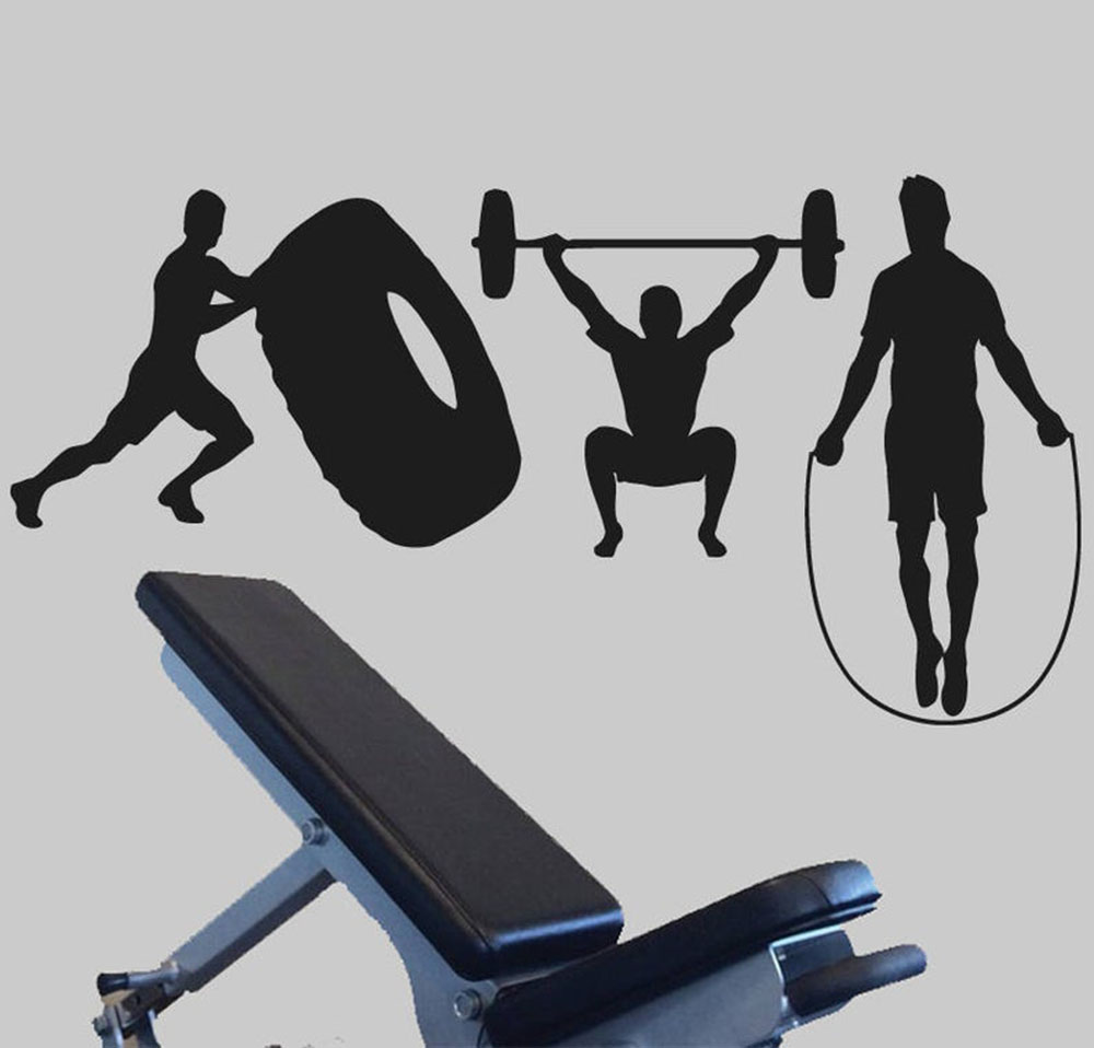 Crossfit Wall Sticker GYM Fitn - Home Gym Wallpaper 리뷰 및 가격