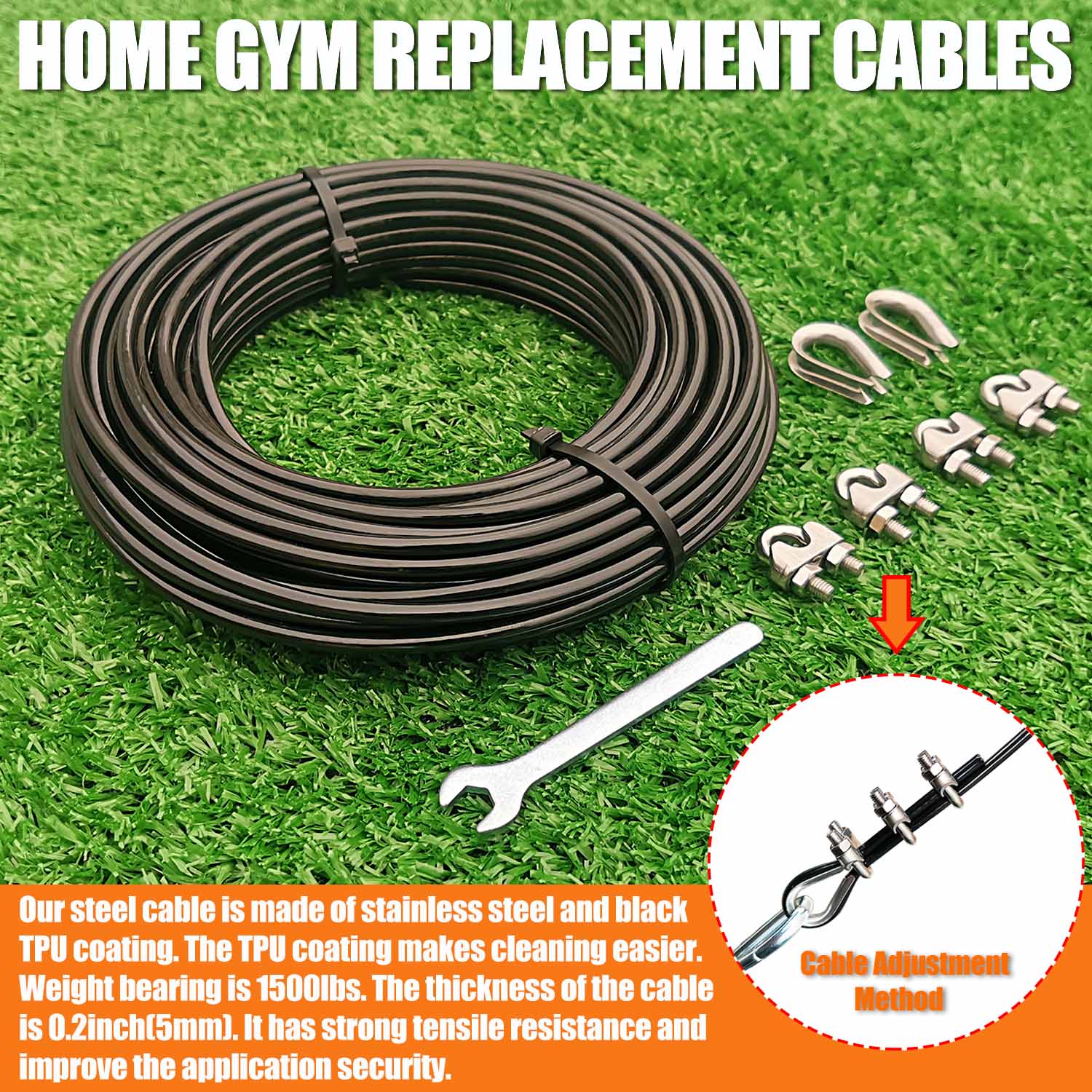 Pulley Cable for DIY Home Gym  - Home Gym Diy Pulley System 리뷰 및 가격