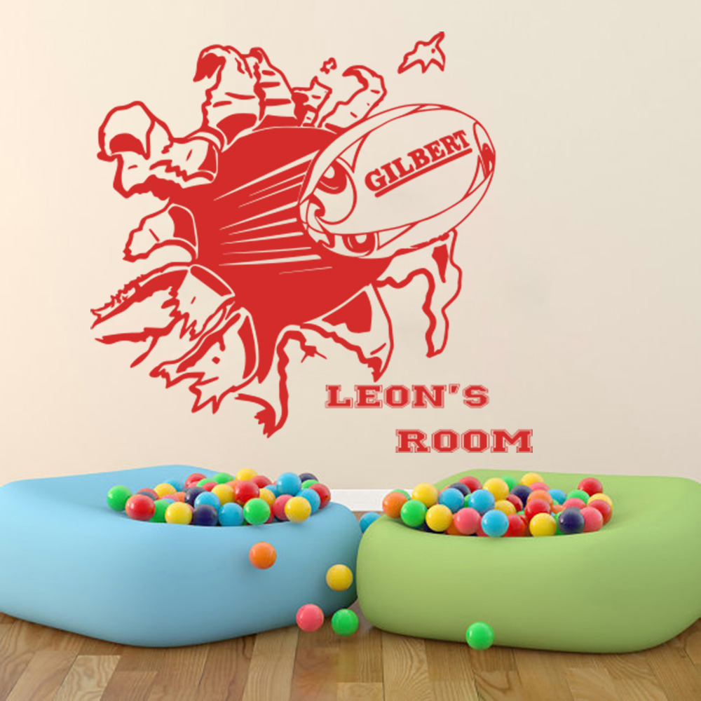 Personalized Name Rugby Wall S - Home Gym Wallpaper 리뷰 및 가격