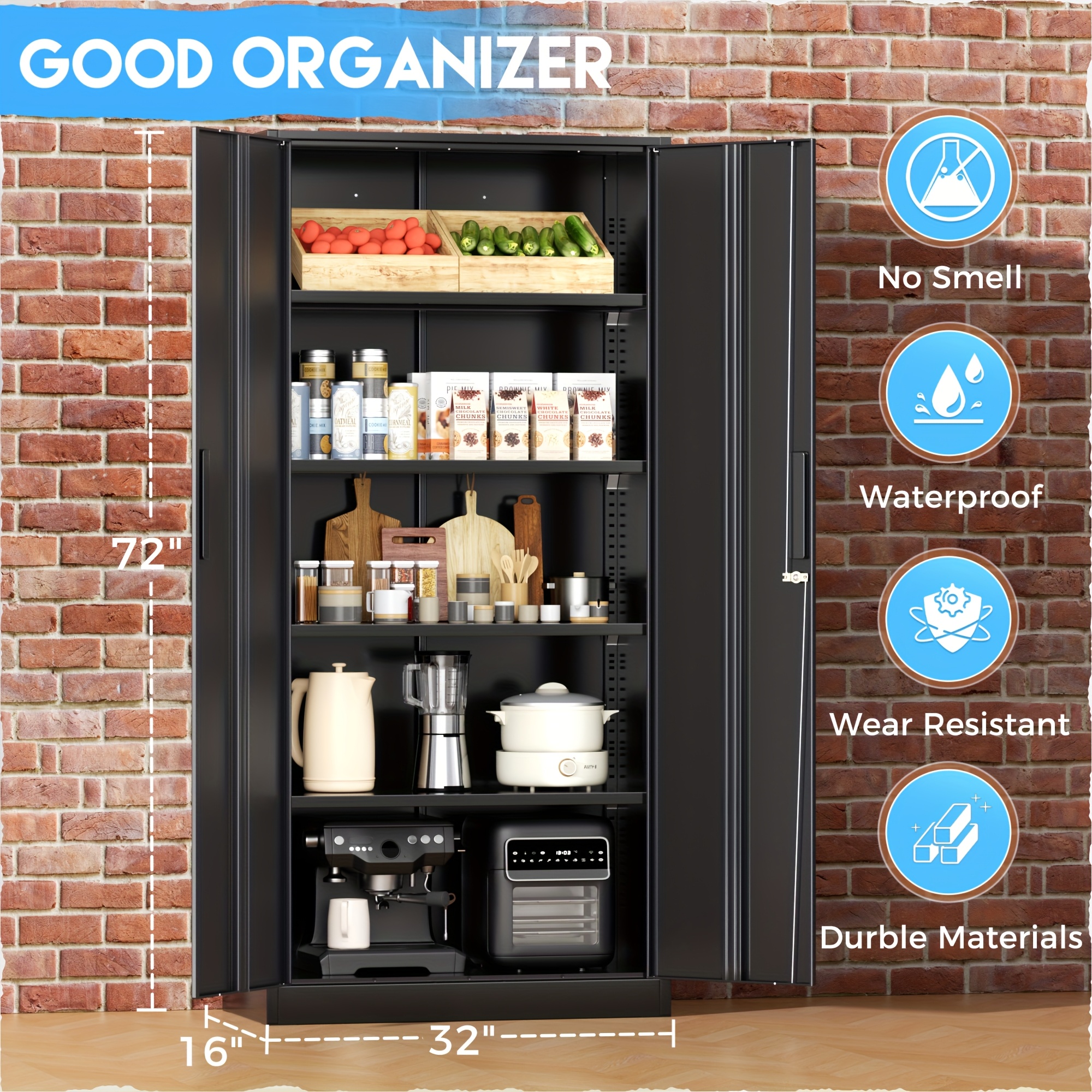 Metal Storage Cabinet, 71''/ 3 - Home Gym Garage 리뷰 및 가격