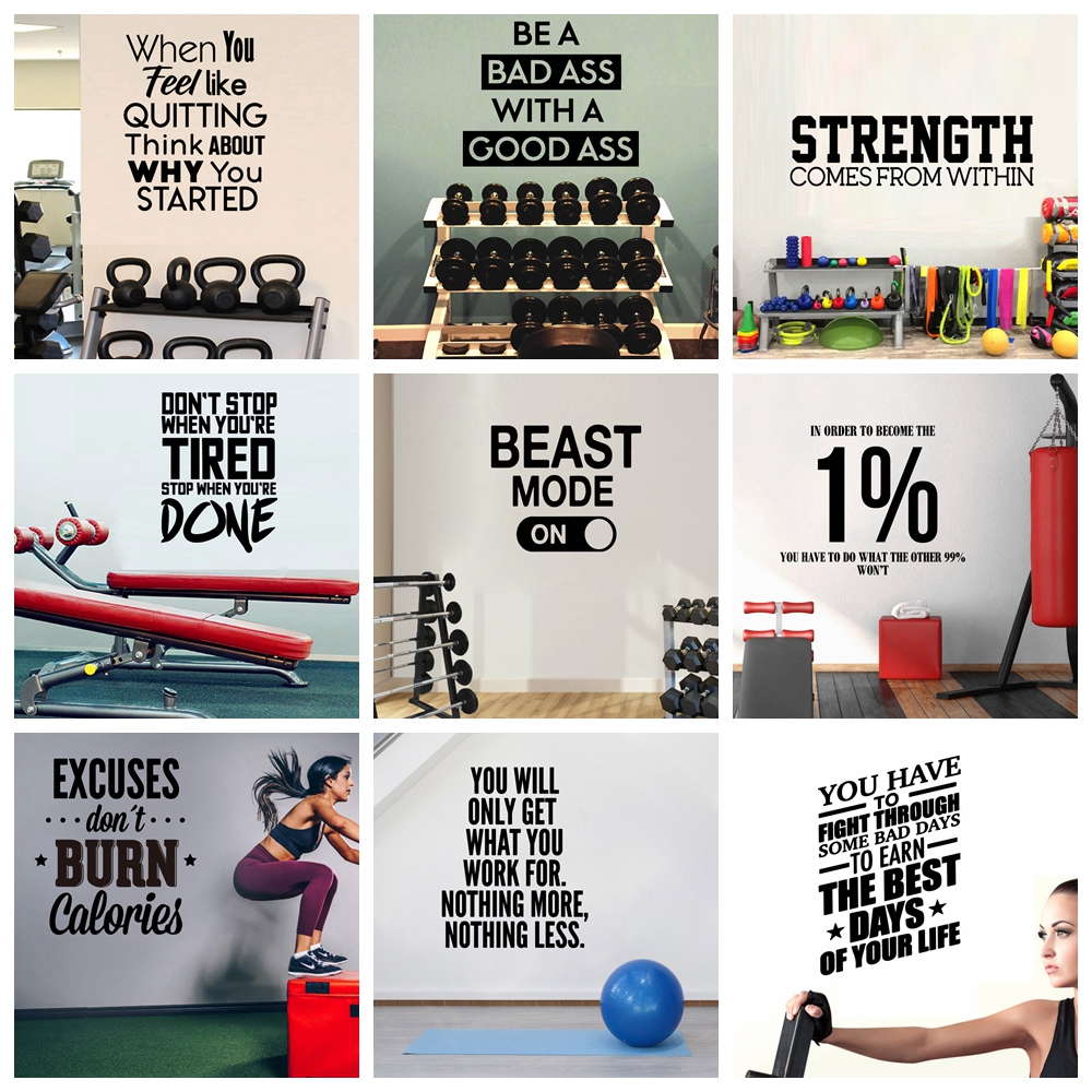 Drop Shipping GYM Wall Art Dec - Home Gym Wallpaper 리뷰 및 가격